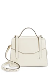 Strathberry Midi Allegro Calfskin Leather Satchel In White