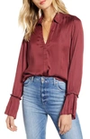 Paige Abriana Shirt In Burgundy