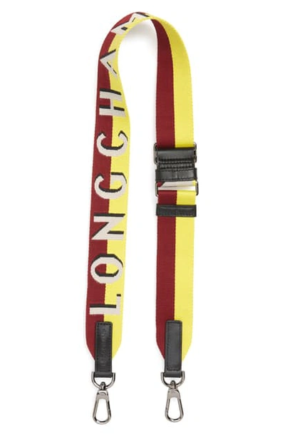 Longchamp Sangle Logo Shoulder Strap In Chalk