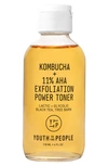 YOUTH TO THE PEOPLE KOMBUCHA + 11% AHA EXFOLIATION POWER TONER,K41