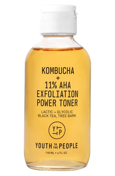 Youth To The People Kombucha + 11% Aha Exfoliation Toner With Lactic Acid 4 oz/ 118 ml In Yellow