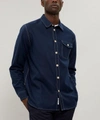 WOOD WOOD ASKE CONTRAST STITCH ORGANIC COTTON SHIRT,5057865681580