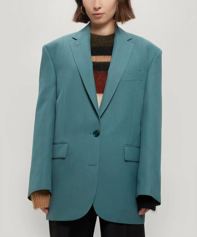 Acne Studios Jilly Oversized Single-breasted Suit Jacket In Blue