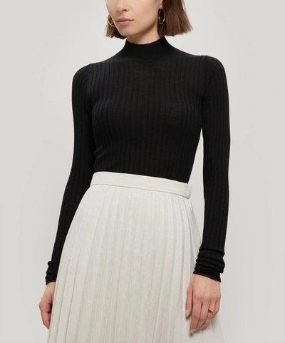 Acne Studios Kulia Merino High-neck Sweater In Black