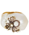 ALEXANDER MCQUEEN GOLD-TONE SPIDER PEARL RING,5057865713274