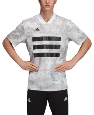 Adidas Originals Adidas Men's Tango Camo Climalite Soccer Jersey In Wht/gry
