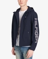 TOMMY HILFIGER MEN'S LOGO GRAPHIC HOODED SOFT-SHELL JACKET, CREATED FOR MACY'S