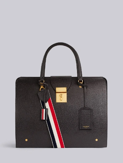 Thom Browne Pebbled Leather Mr. Thom Bag In Black