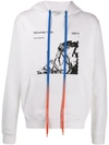 OFF-WHITE PRINTED CASUAL HOODIE