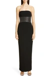 ALEXANDER WANG ZIPPER WAIST STRAPLESS GOWN,1WC2196215