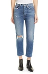 RE/DONE ORIGINALS HIGH WAIST ANKLE STOVEPIPE JEANS,190-3WUHRSTV