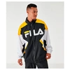Fila Men's Oliviero Woven Track Jacket In Yellow / Black