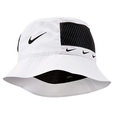 Nike Repeat Swoosh Bucket Hat In White