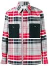 THOM BROWNE NORFOLK POCKET RWB STRIPE SHIRT