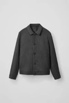 Cos Short Wool Jacket In Grey