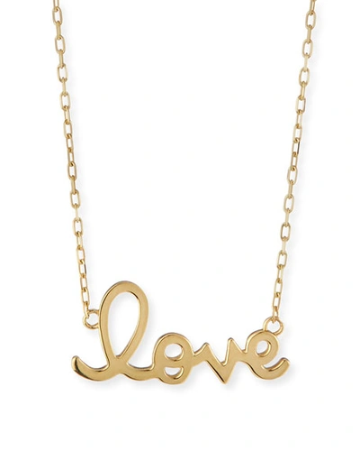 Sydney Evan 14k Yellow Gold Pure Love Script Necklace