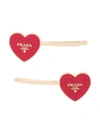 PRADA HEART HAIR PINS