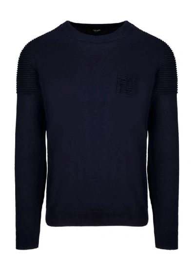 Fendi Blue Wool Sweater