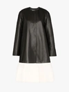 LOEWE LOEWE FUR TRIM LEATHER COAT,D1291950PL14139434