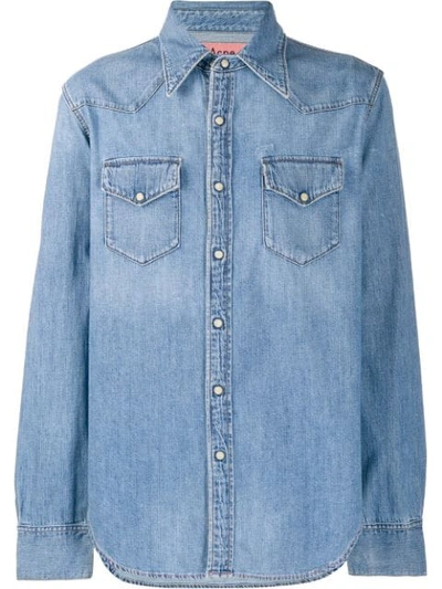 Acne Studios Easy Fit Denim Shirt In Blue