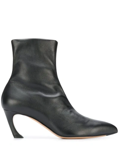 Acne Studios Bastian Boots - 黑色 In Curved Heel Boots