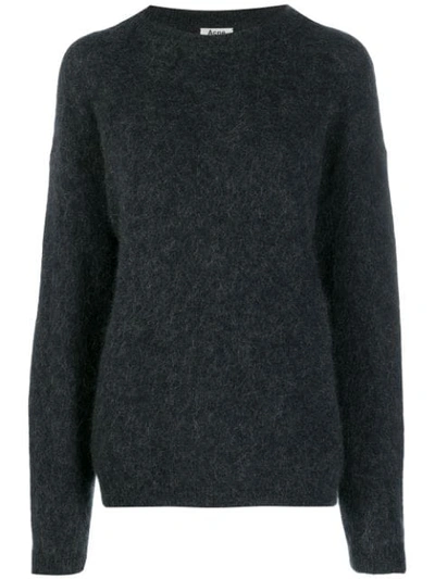 Acne Studios Dramatic Moh Crew Neck Jumper In Grey