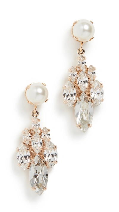 Anton Heunis Imitation Pearl Charm Earrings In Gold/crystal Pearl