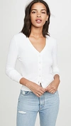 David Lerner Cardigan Top In White