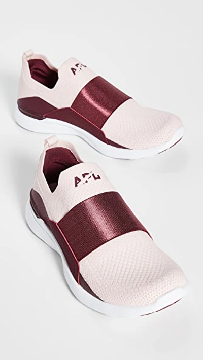 Apl Athletic Propulsion Labs Techloom Bliss Sneakers In Tan/burgundy/white