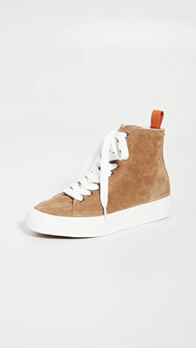 Rag & Bone Army Snake-print High-top Trainers In Golden