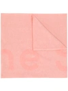 Acne Studios Toronty Logo Scarf In Pink