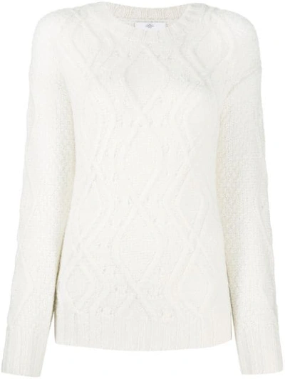 Allude Chunky Knit Jumper In White