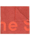 Acne Studios Toronty Logo Scarf In Red