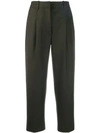 ACNE STUDIOS ACNE STUDIOS CROPPED TROUSERS - 绿色