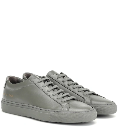 Common Projects Achilles Leather Sneakers In Grey