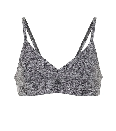 Alo Yoga Alosoft Lounge Stretch-jersey Sports Bra In Dove Grey Heather