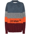 OFF-WHITE WOOL-BLEND SWEATER,P00406160