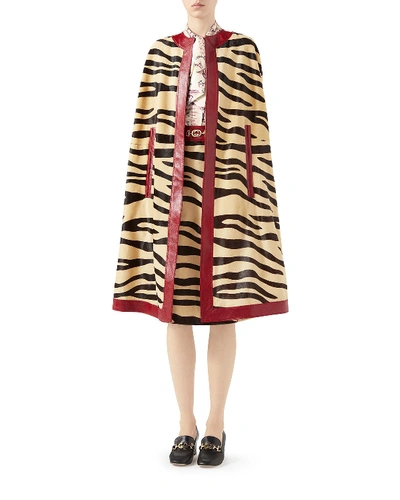 Gucci Tiger-print Cowhide Cape