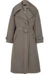 LOW CLASSIC BELTED LAYERED CANVAS TRENCH COAT