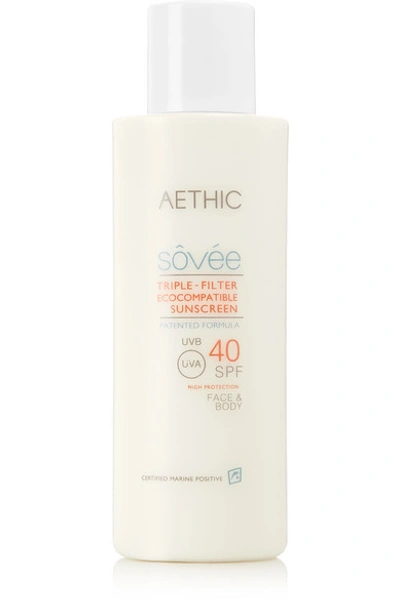 Aethic Triple-filter Ecocompatible Sunscreen Spf40, 150ml In Colorless