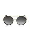 GUCCI GG0061S ACETATE AND GOLD METAL ROUND AVIATOR WOMENS SUNGLASSES,11046670