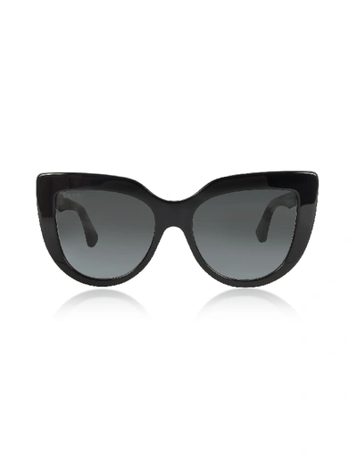 Gucci Gg0164s 001 Black Optyl Cat-eye Womens Sunglasses