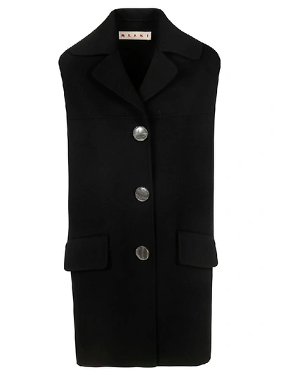 Marni Single Breasted Waistcoat In Black