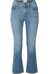 CURRENT ELLIOTT THE SCOOPED RUBY CROPPED MID-RISE STRAIGHT-LEG JEANS