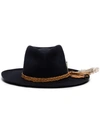 NICK FOUQUET BANYAN BRAIDED TRIM FEDORA HAT