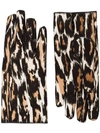 RAF SIMONS LEOPARD PRINT GLOVES