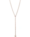 GIVENCHY CRYSTAL LARIAT NECKLACE, 16"' + 3" EXTENDER