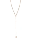 GIVENCHY CRYSTAL LARIAT NECKLACE, 16"' + 3" EXTENDER