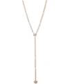 Givenchy Crystal Lariat Necklace, 16"' + 3" Extender In Gold