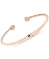 GIVENCHY CRYSTAL & PAVE HINGED BANGLE BRACELET